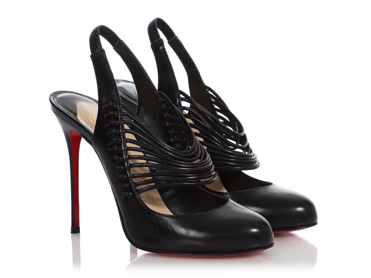 Christian Louboutin Black Nille Cordes 100