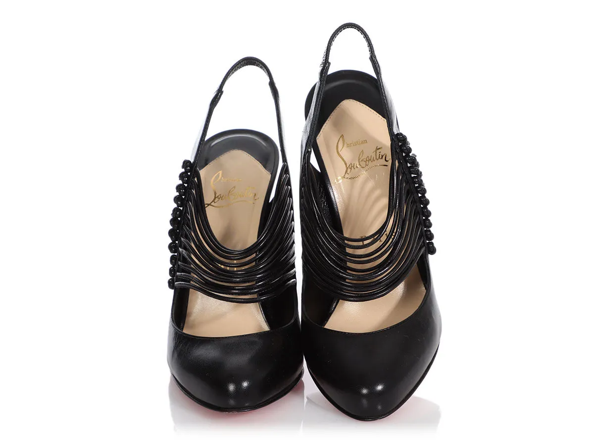 Christian Louboutin Black Nille Cordes 100