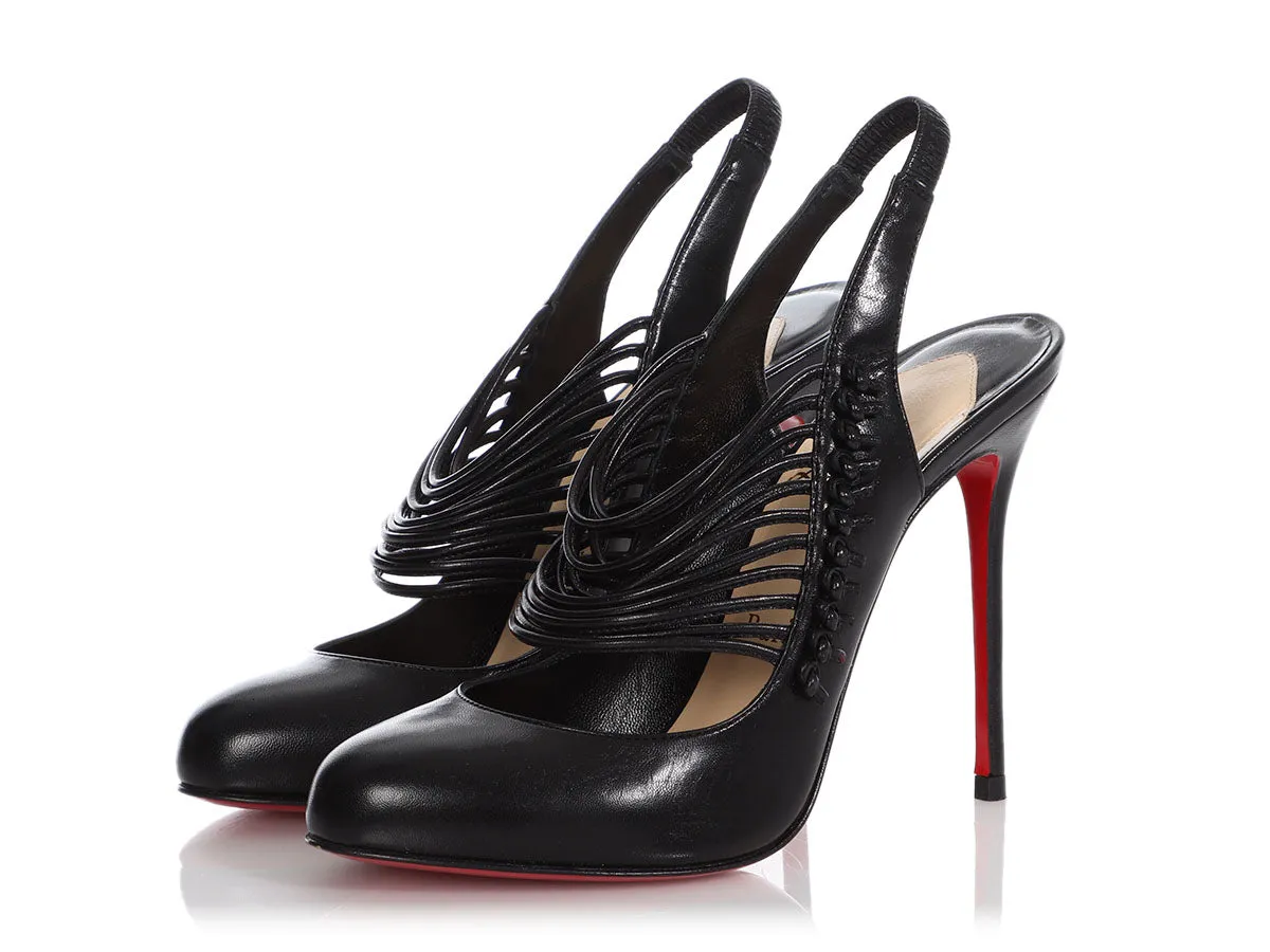 Christian Louboutin Black Nille Cordes 100