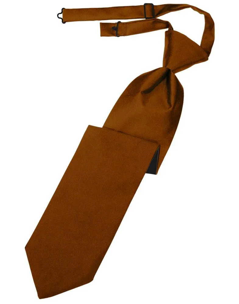 Cognac Luxury Satin Necktie