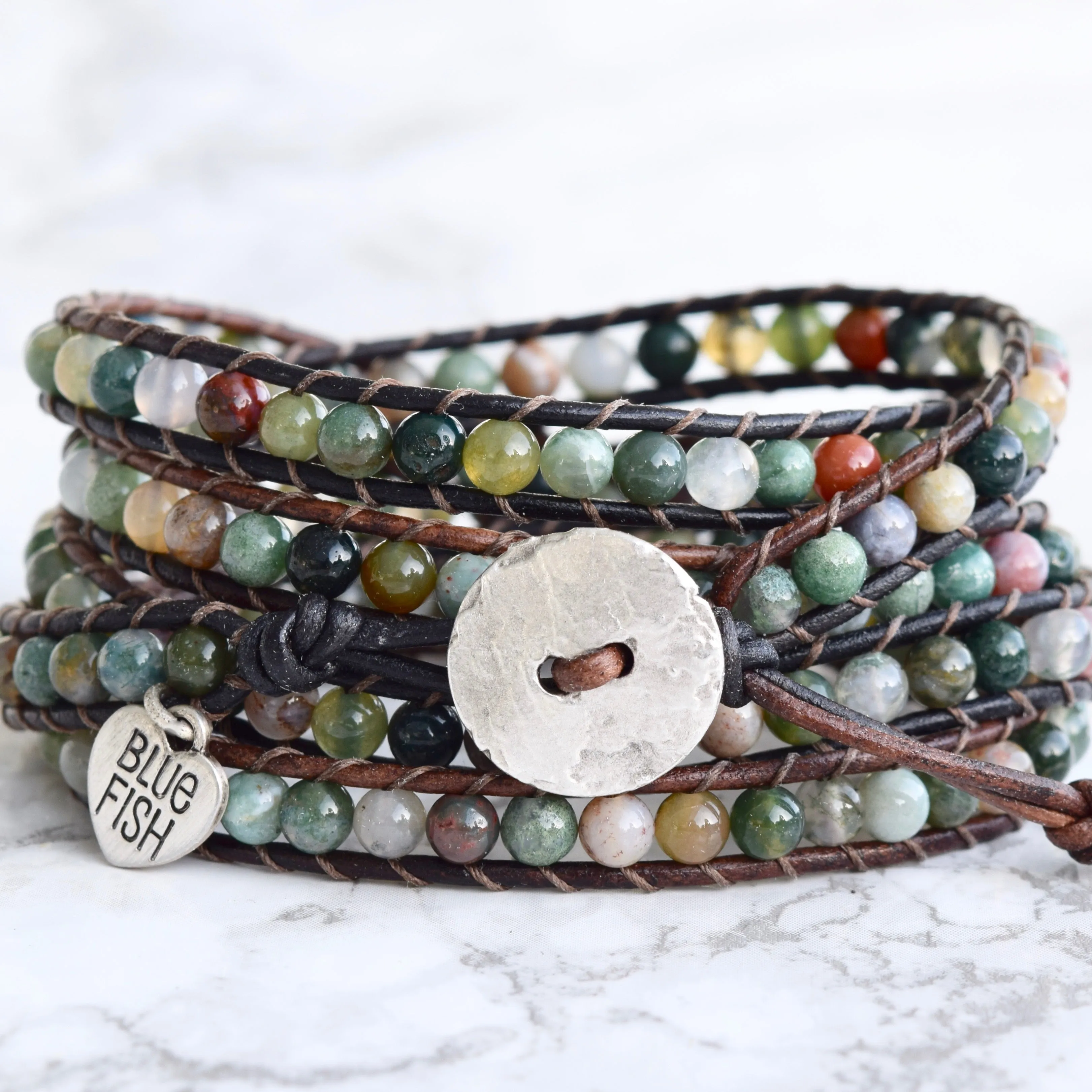 Colorful Fancy Jasper Wrap Bracelet