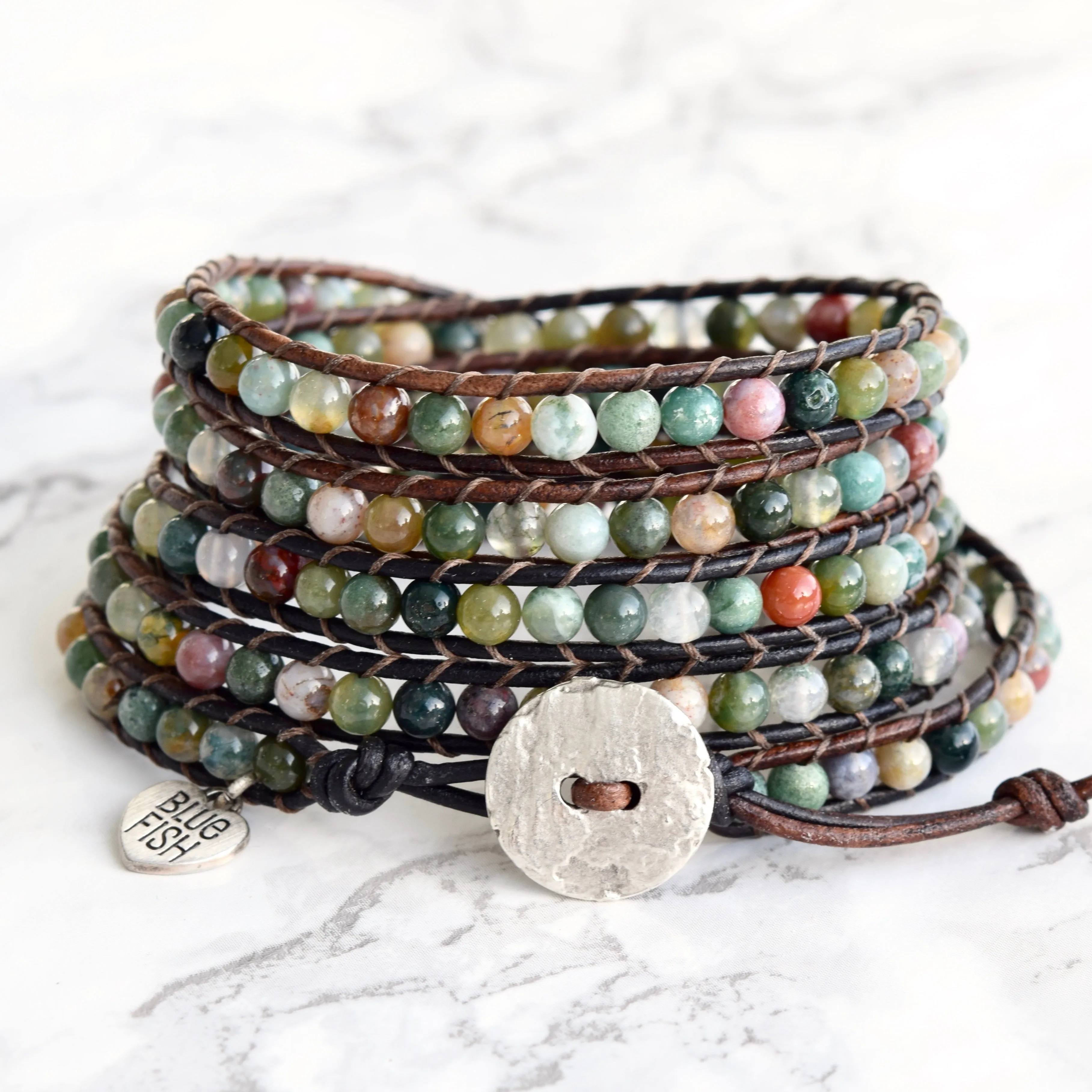 Colorful Fancy Jasper Wrap Bracelet