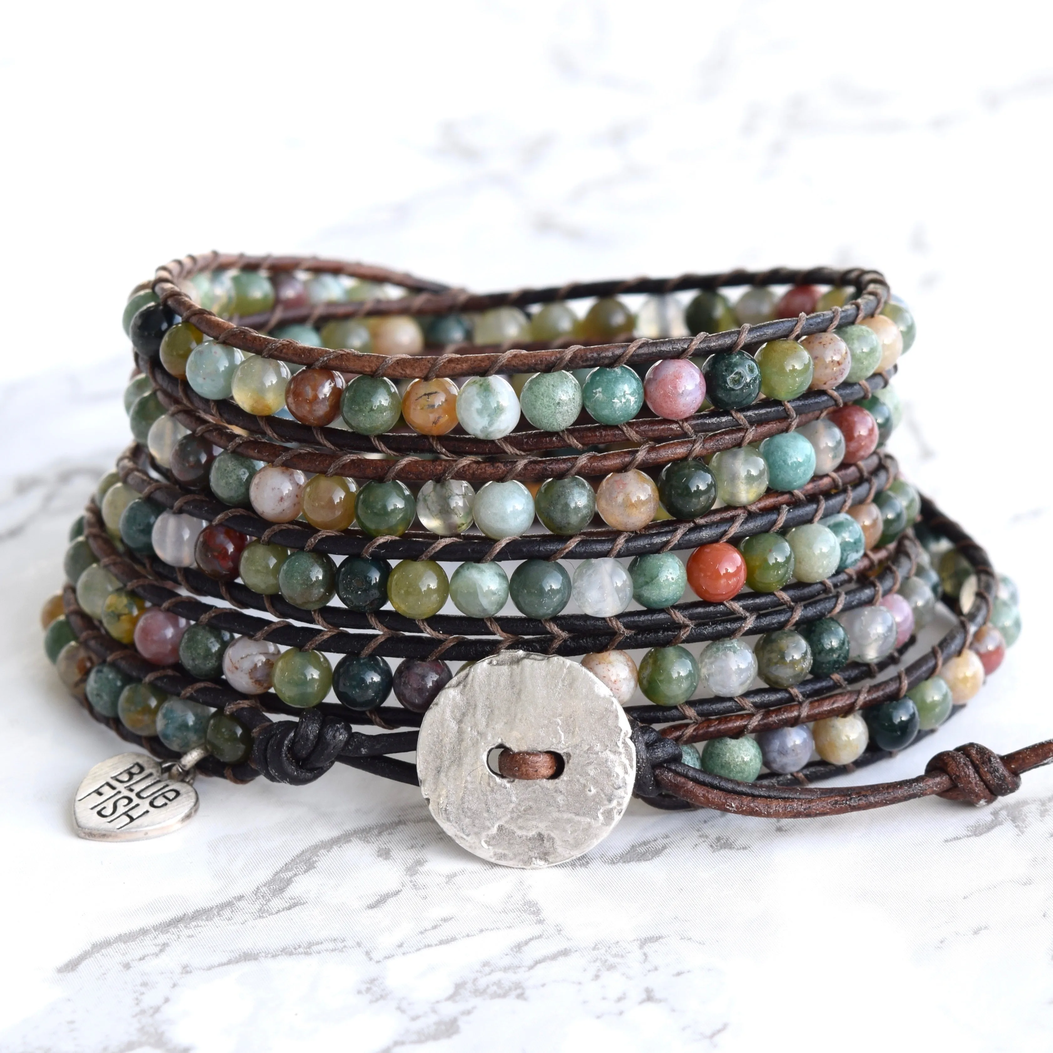 Colorful Fancy Jasper Wrap Bracelet