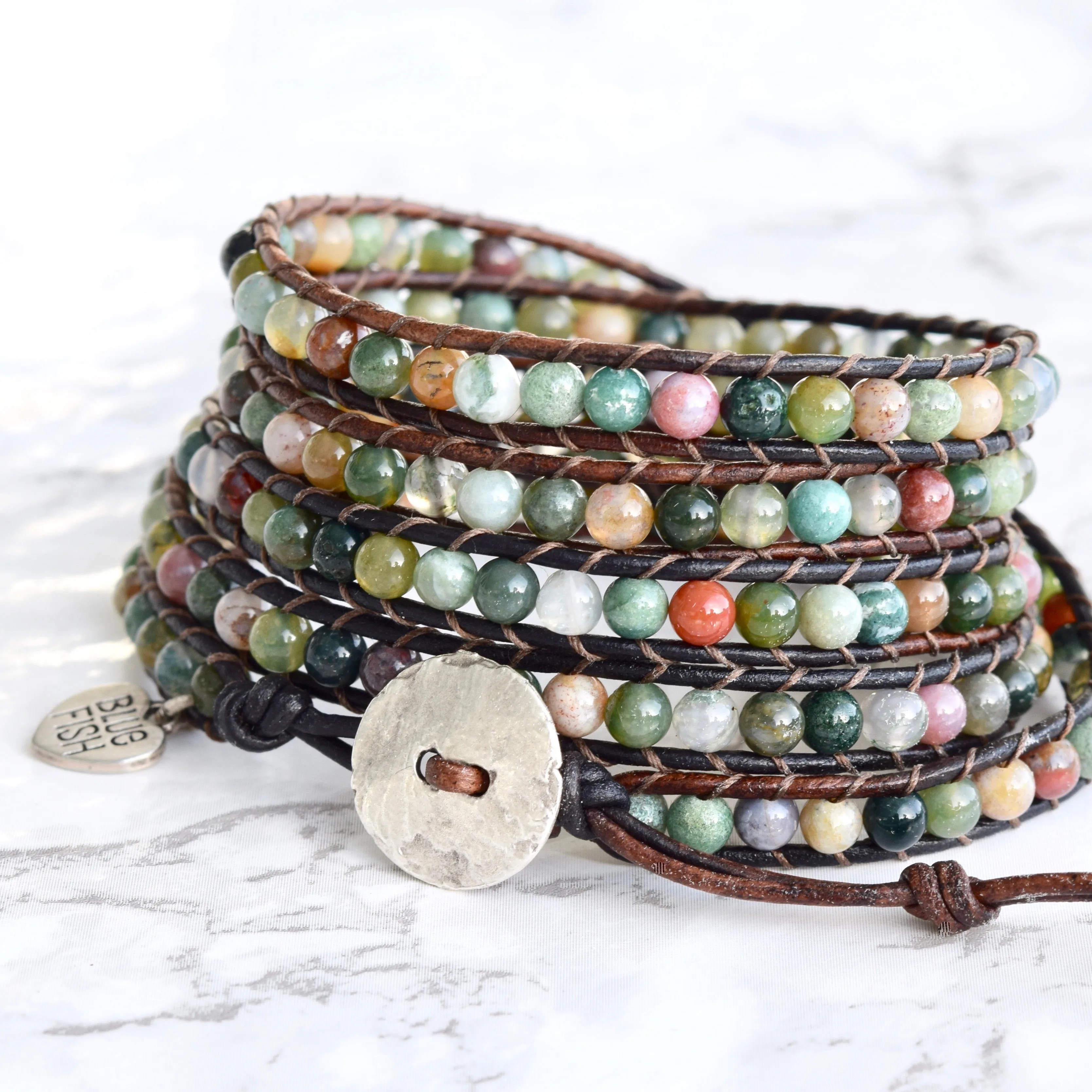 Colorful Fancy Jasper Wrap Bracelet