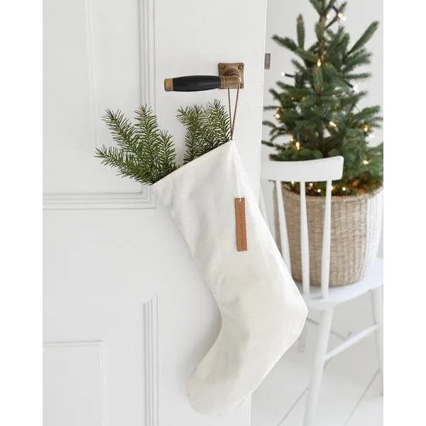 Cotton Christmas Stockings - Off White