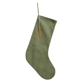 Cotton Christmas Stockings - Olive Green