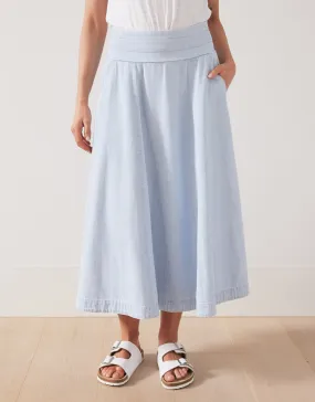 Dakota Denim Midi Skirt - Light Wash