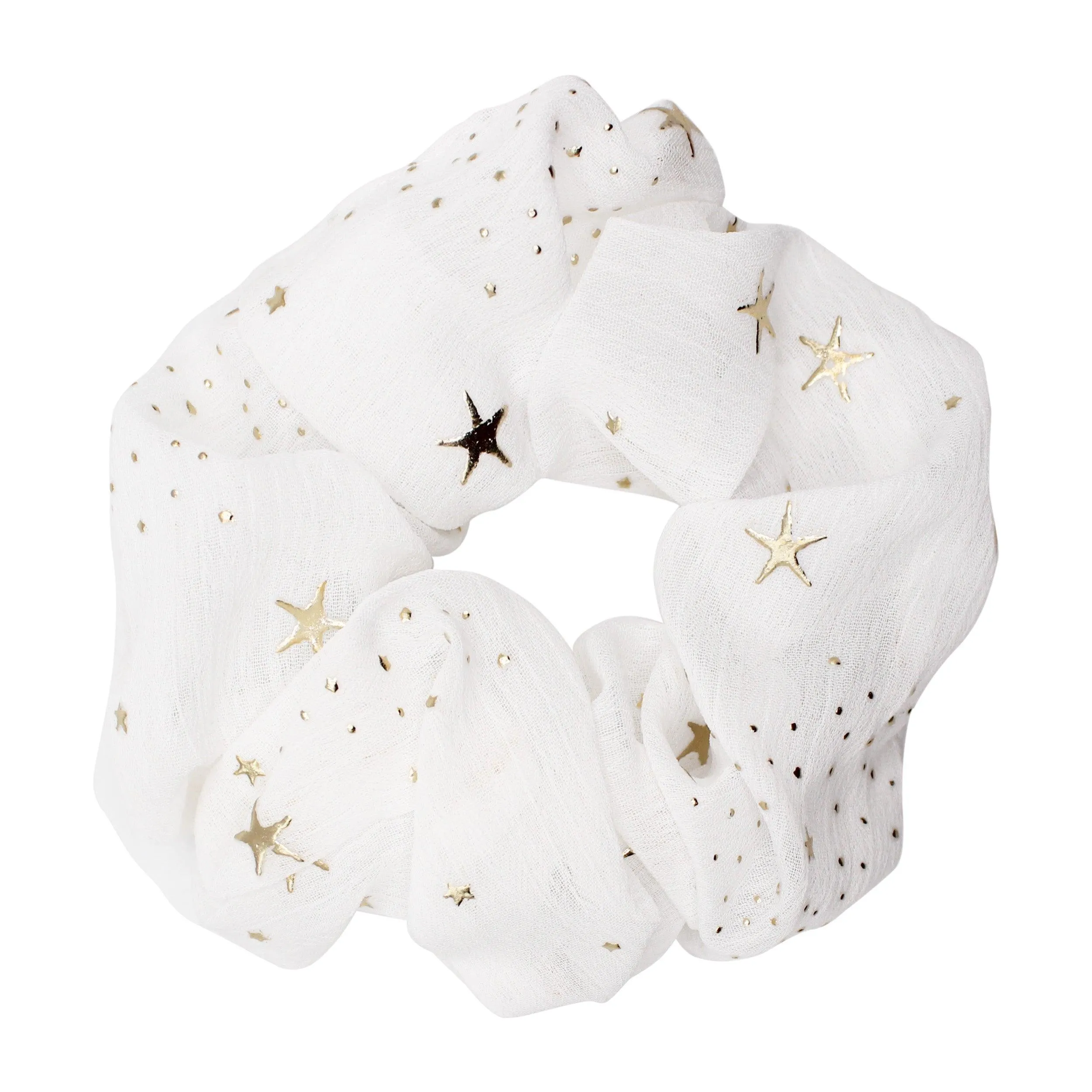 Demi Star Hair Scrunchie - White