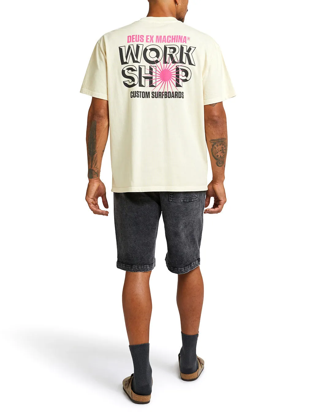 Deus Ex Machina Surf Shop Tee - Dirty White