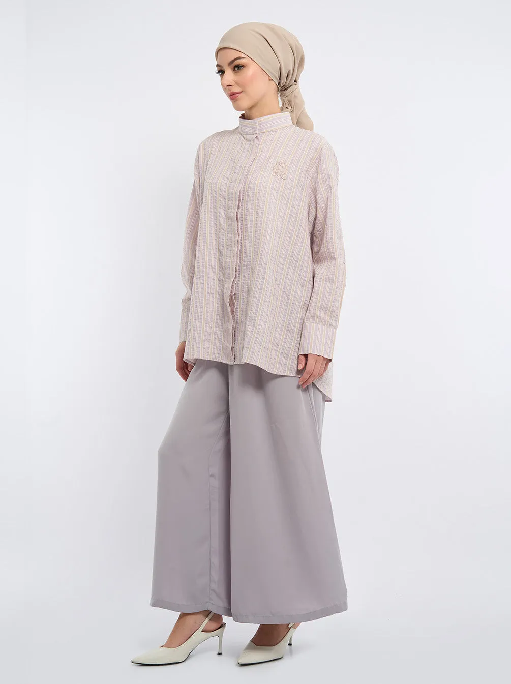 DIYAH BOXY TOP LILAC