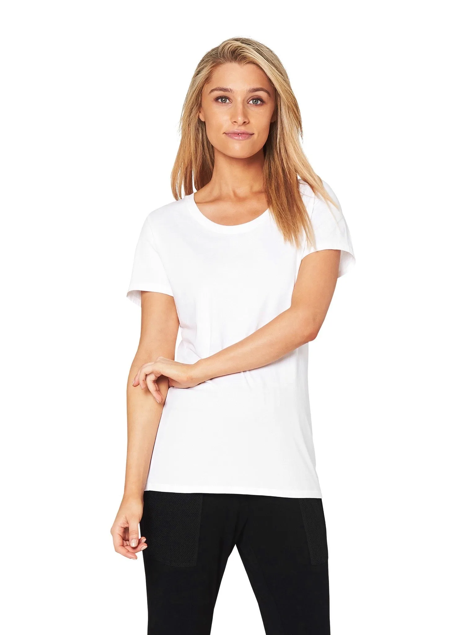 EMILY BASIC TEE  - WHITE