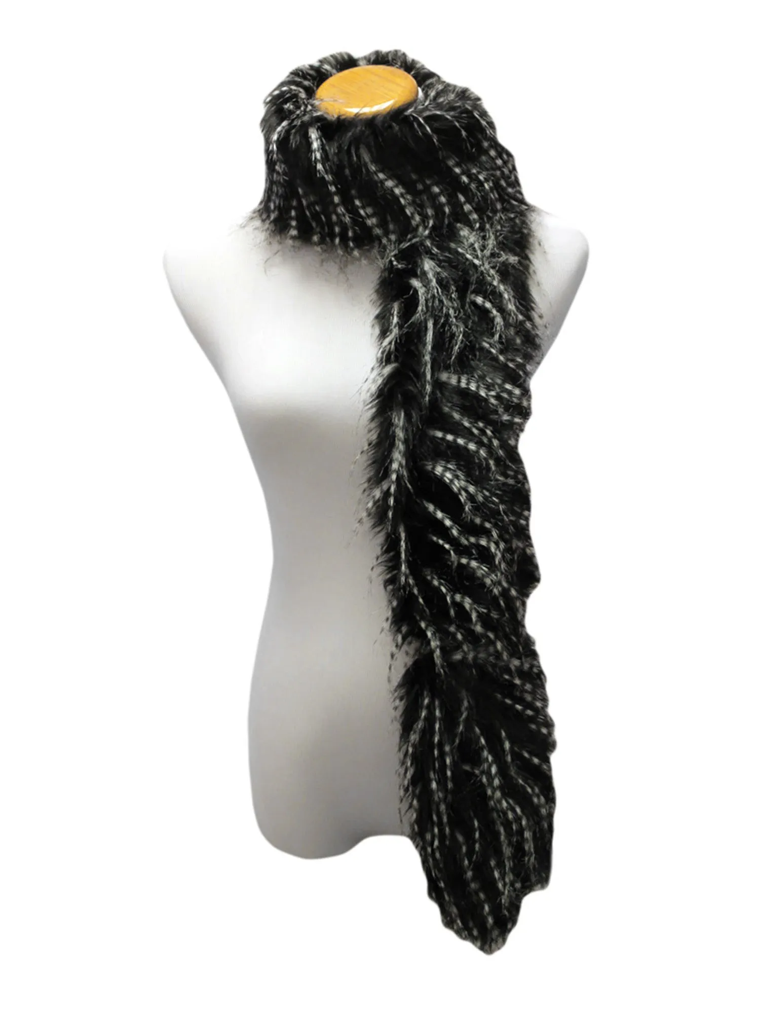 Faux Fur Exotic Long Shawl Wrap