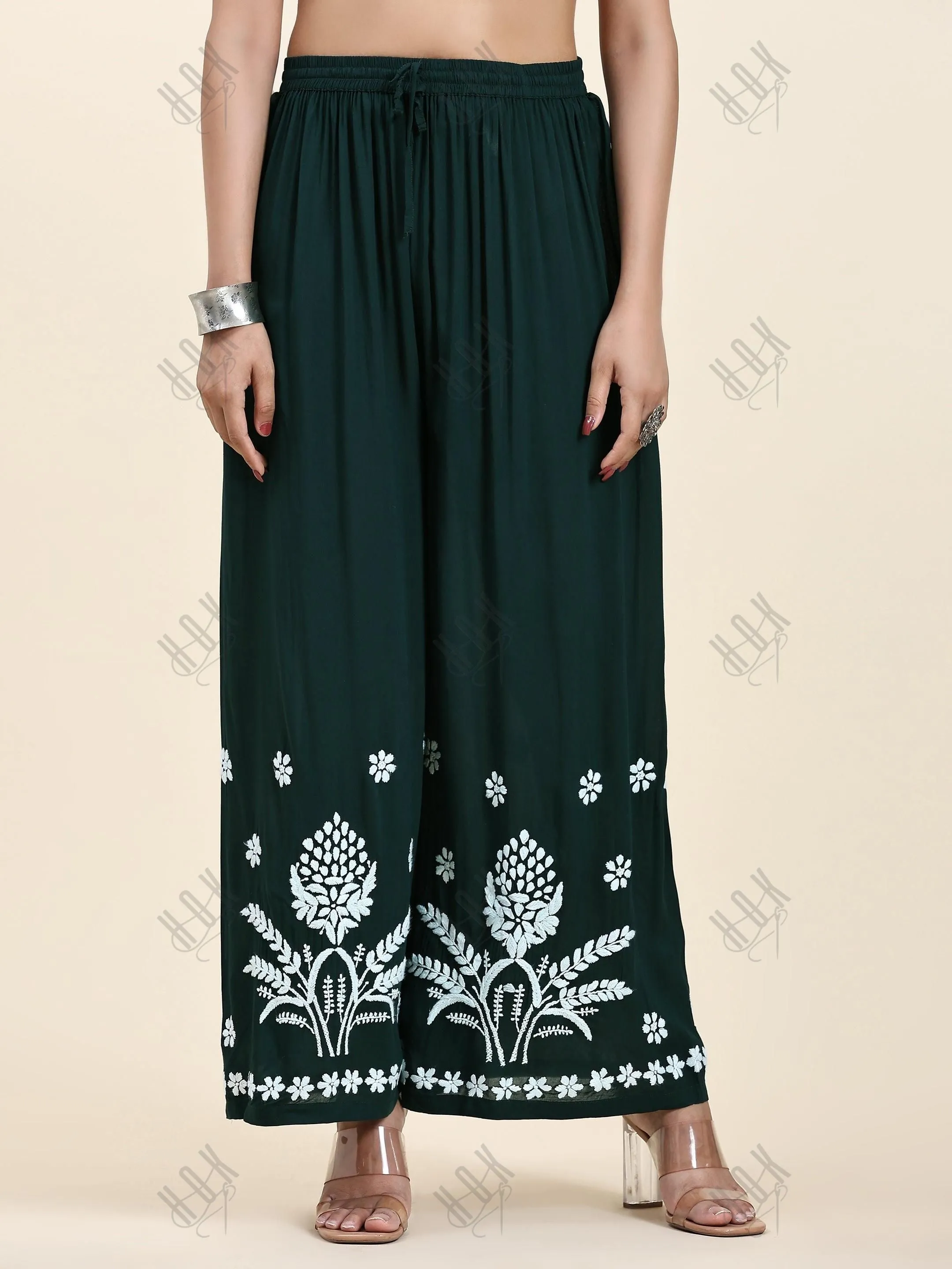 Fizaa Chikankari CO-ORD Set In Modal Cotton for Women In Green