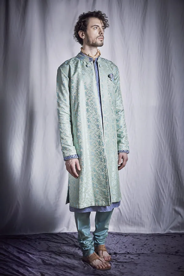 Floral Damask Formal Kurta Set - Ares