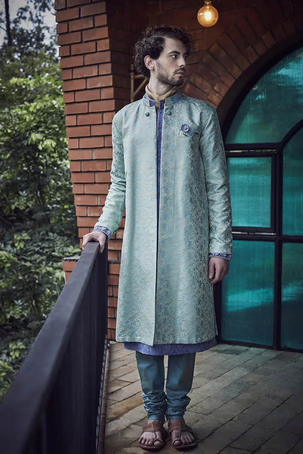 Floral Damask Formal Kurta Set - Ares