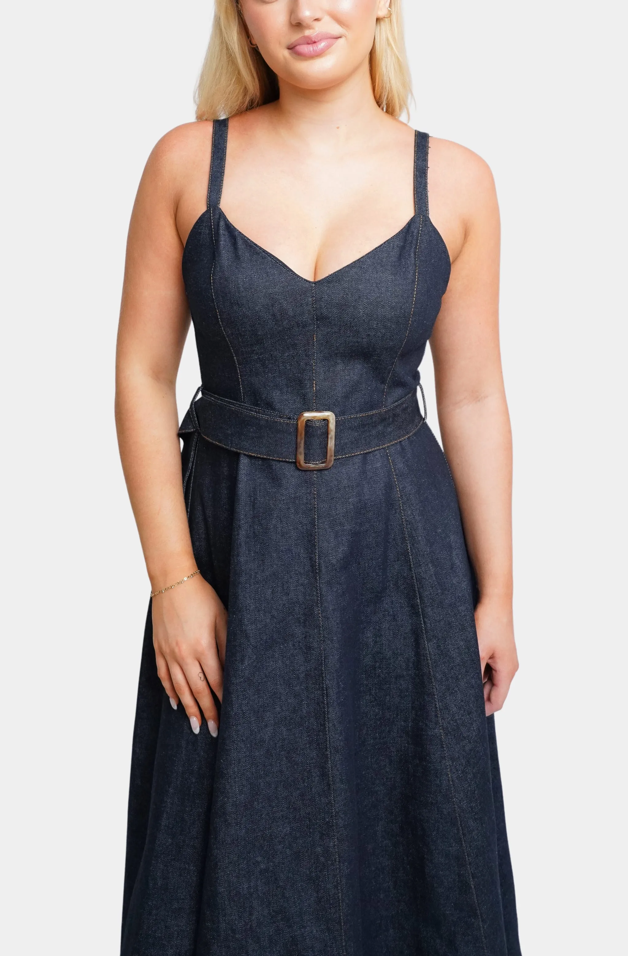 Gabi Denim Midi Dress