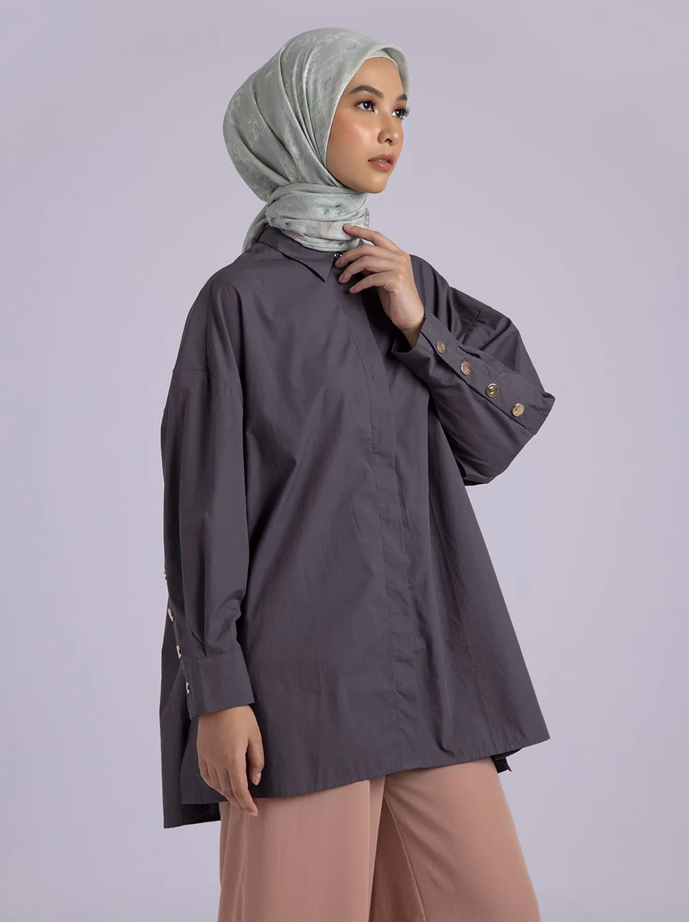 GALE TOP PLAIN CHARCOAL