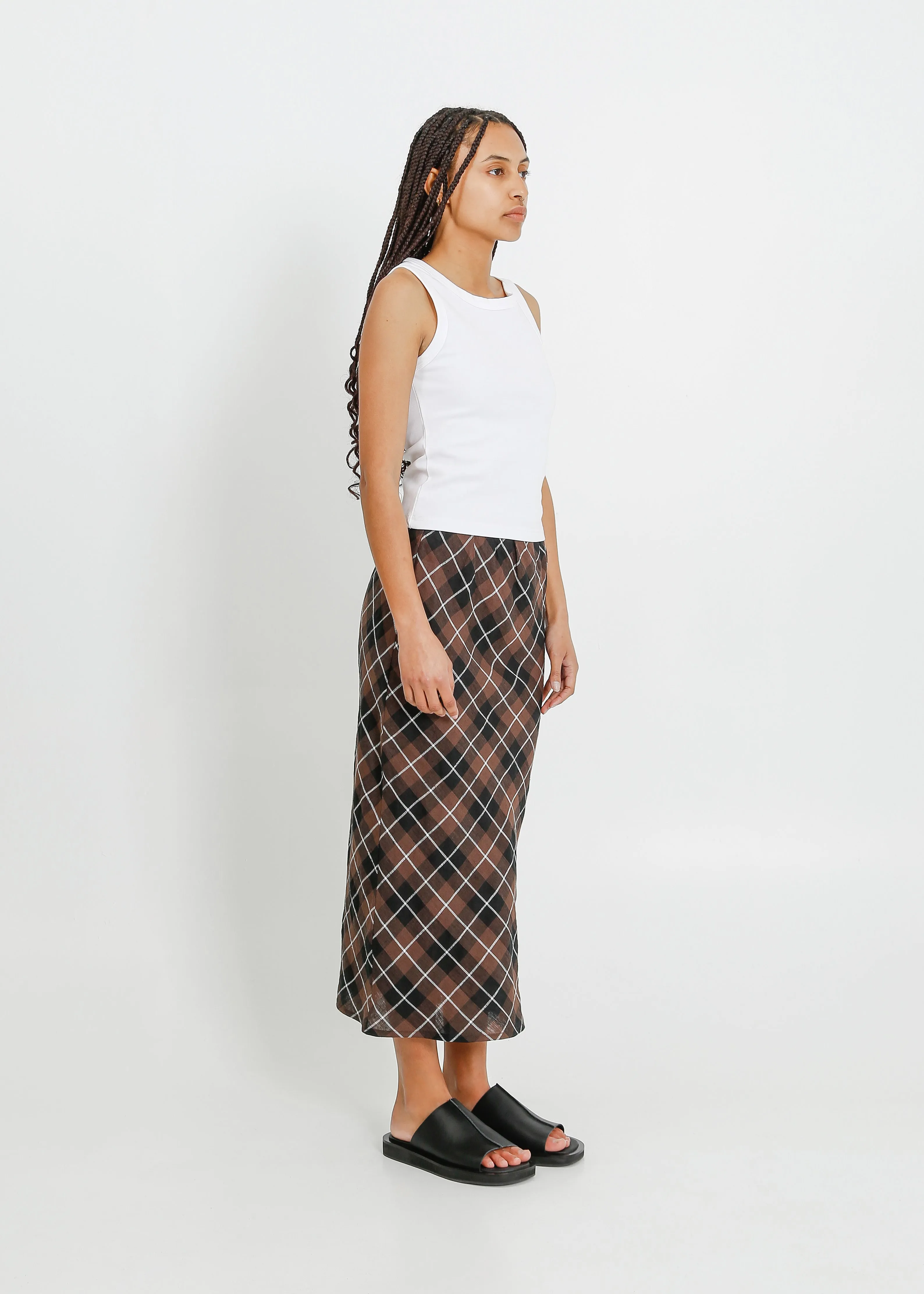 GEORGIA SKIRT / CHOCOLATE-BLACK-WHITE