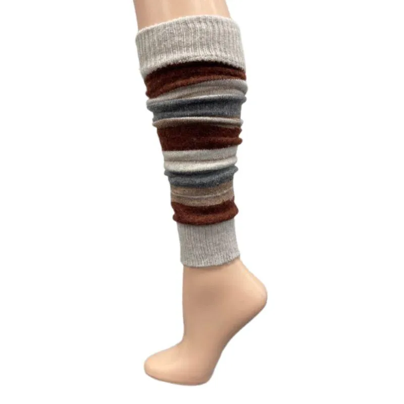 Girl's Stripe Lambswool Knee Hi Leg Warmers