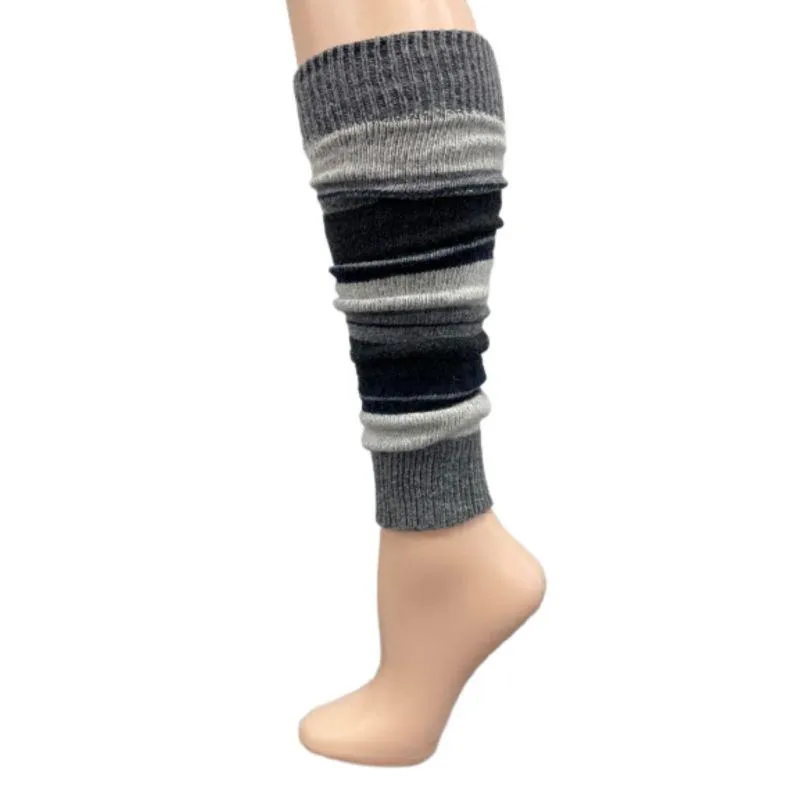 Girl's Stripe Lambswool Knee Hi Leg Warmers