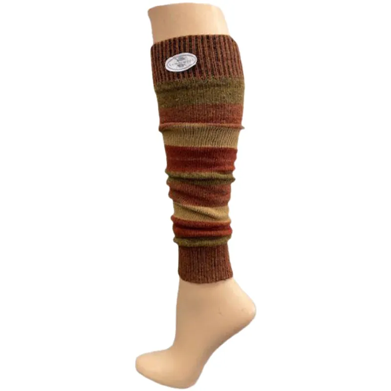 Girl's Stripe Lambswool Knee Hi Leg Warmers