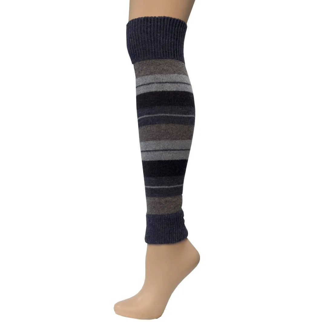 Girl's Stripe Lambswool Knee Hi Leg Warmers