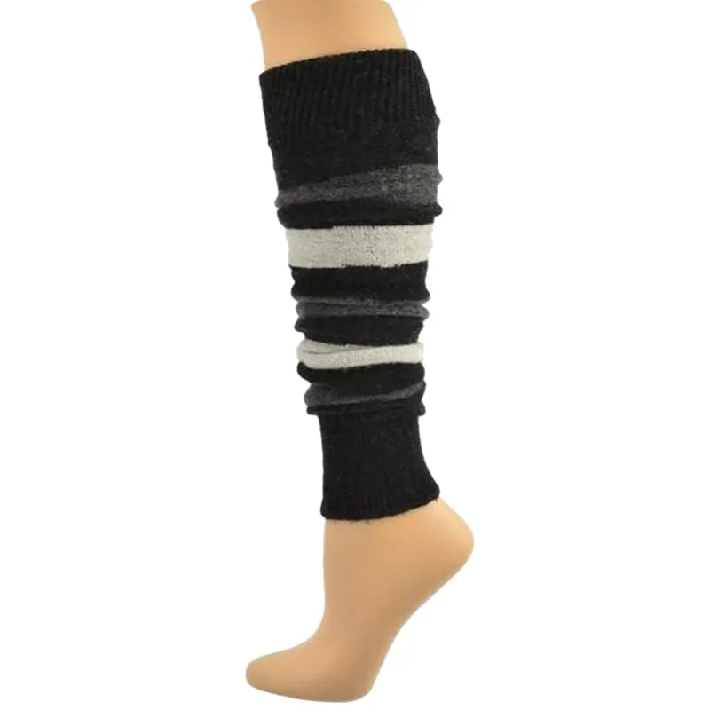 Girl's Stripe Lambswool Knee Hi Leg Warmers