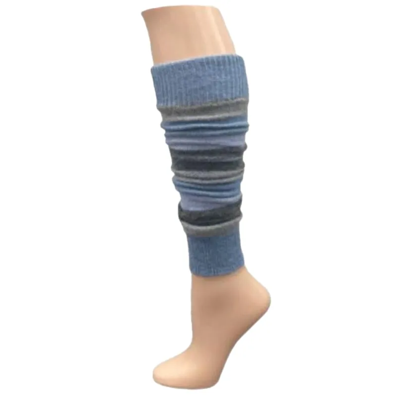 Girl's Stripe Lambswool Knee Hi Leg Warmers