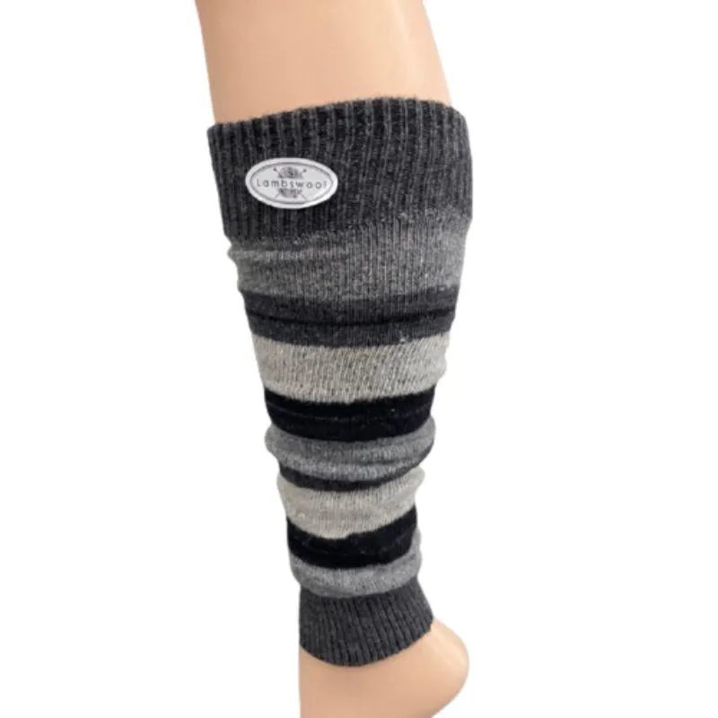 Girl's Stripe Lambswool Knee Hi Leg Warmers