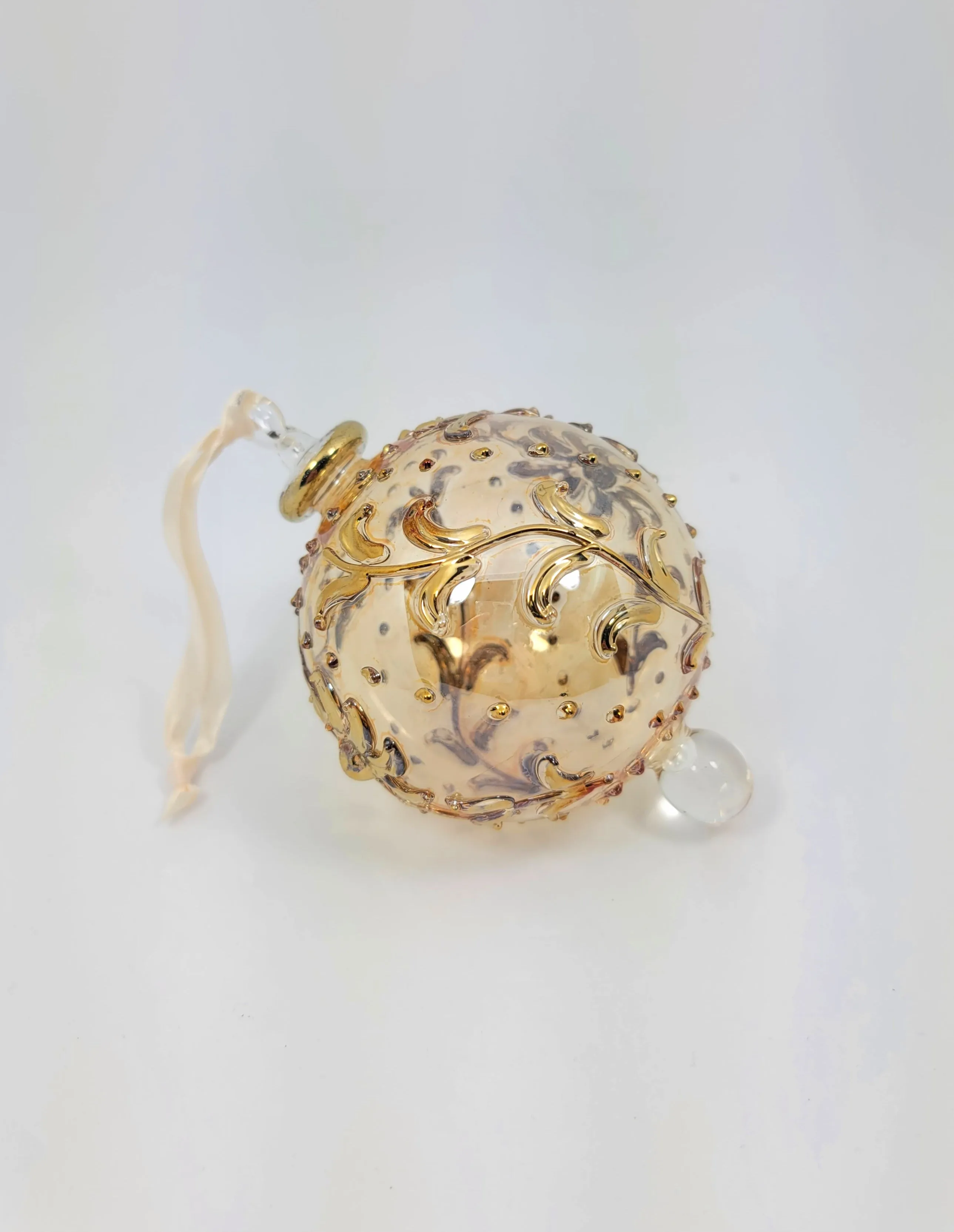 Gold Design Ball Ornament Yellow