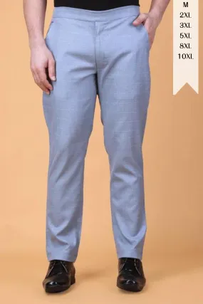 Grey Checked Comfort Fit Trousers