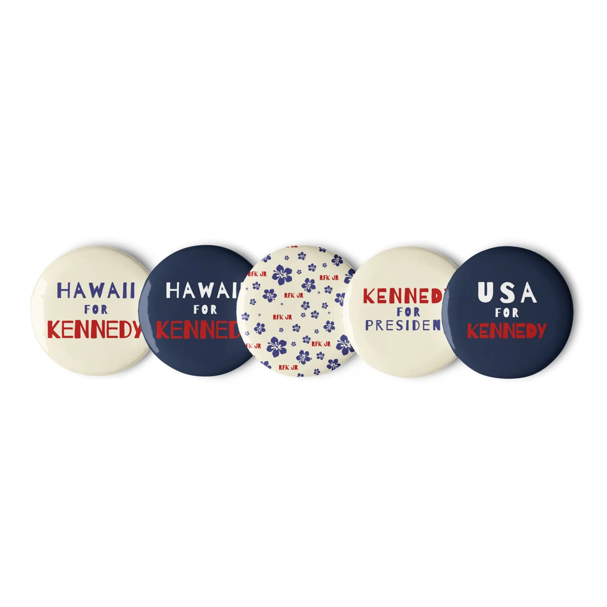 Hawaii for Kennedy Variety Pack of Buttons (5 Buttons)