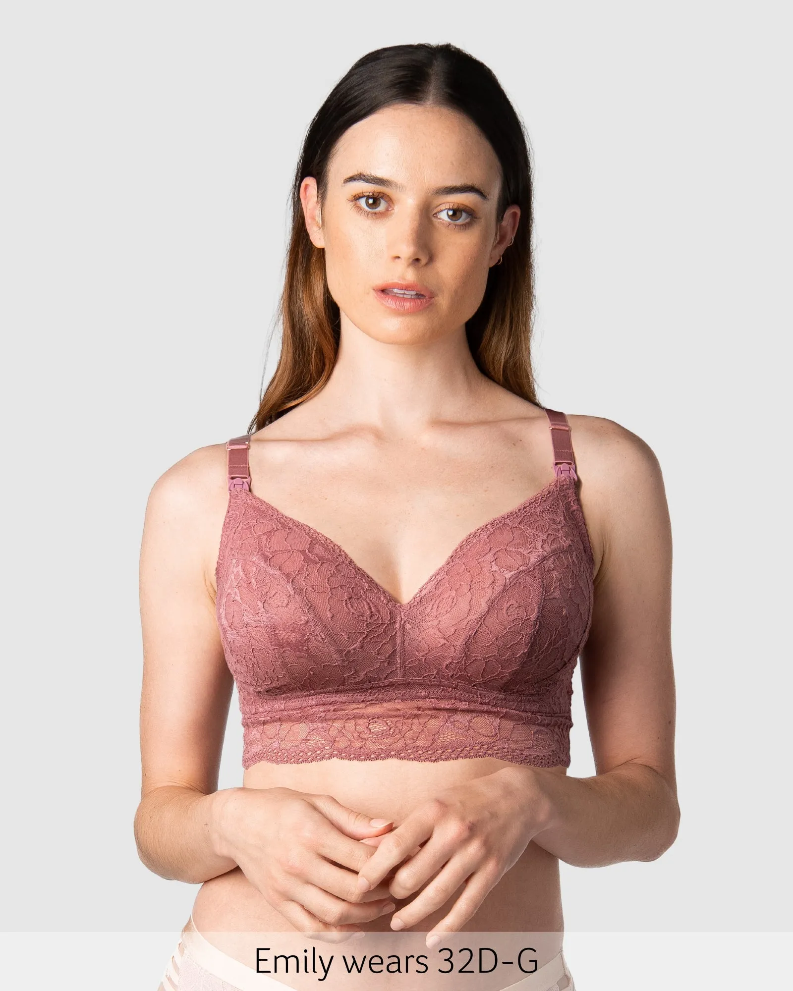 HEROINE BRALETTE ANTIQUE ROSE MULTIFIT NURSING BRA - WIREFREE