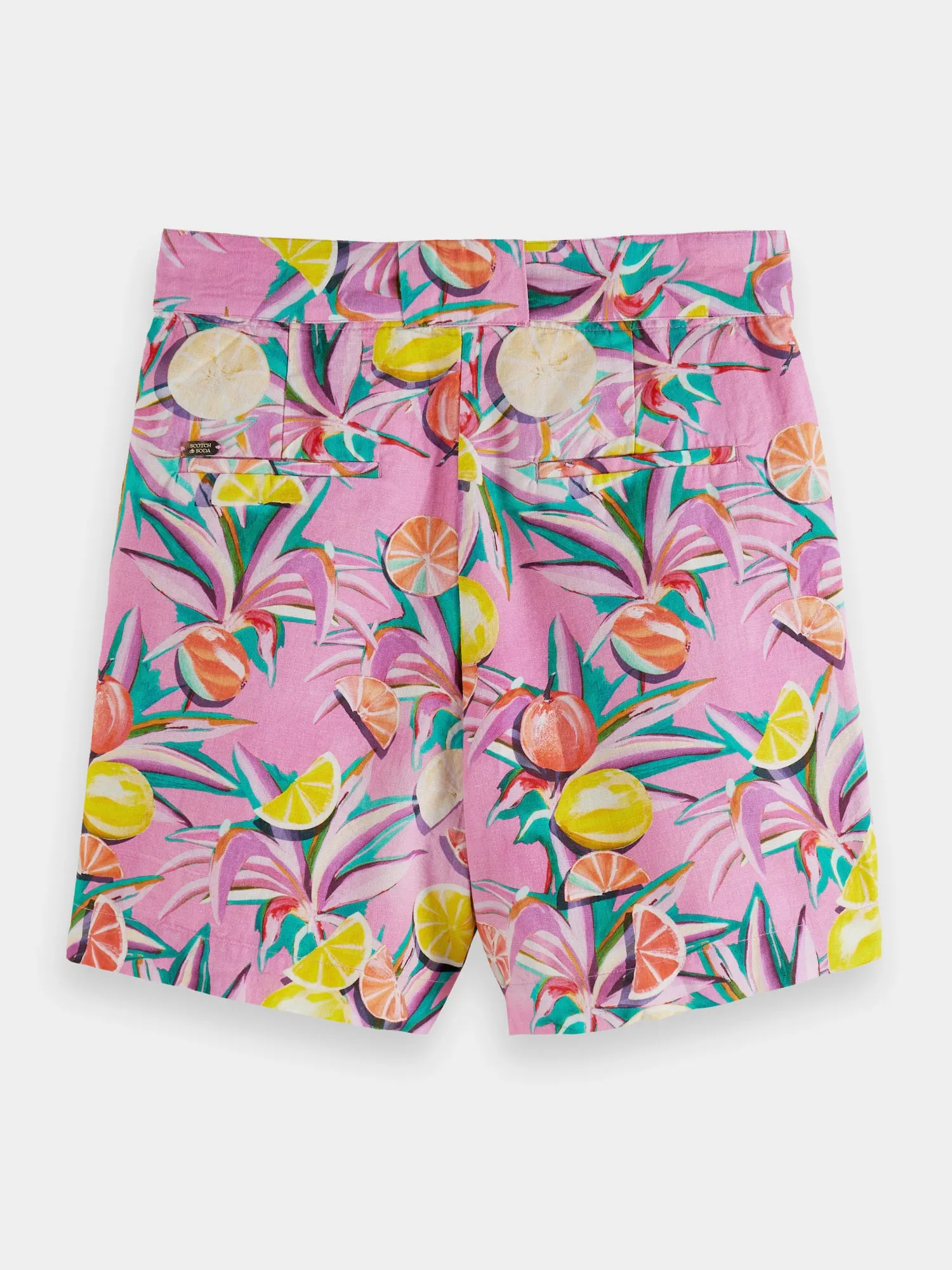 High-rise casual printed shorts