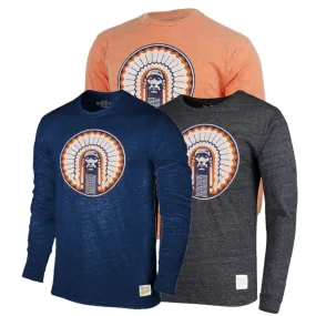 Illinois Fighting Illini Distressed Chief Illiniwek Long-Sleeve Tee