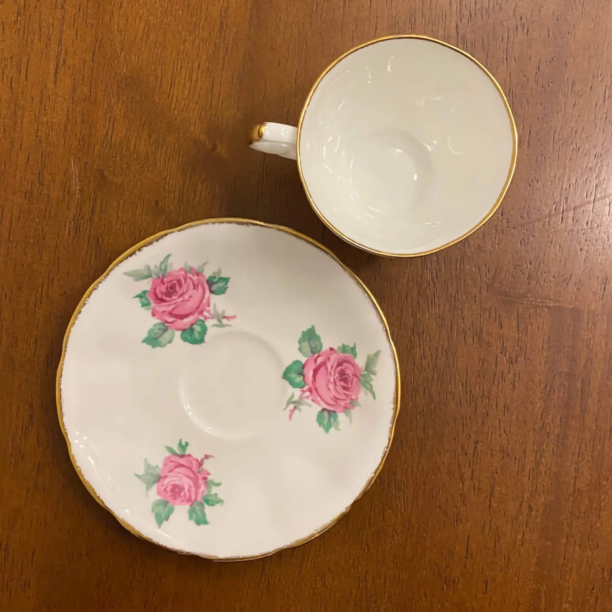 Jason Bone China Collectible Teacup and Saucer Set #J554, England