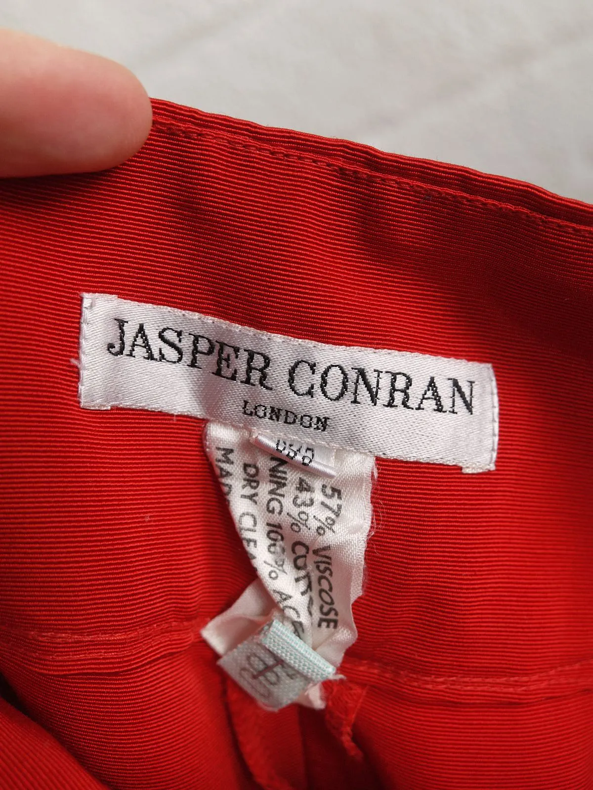 Jasper Conran 1980s red grosgrain tapered balloon trousers - womens 10 8