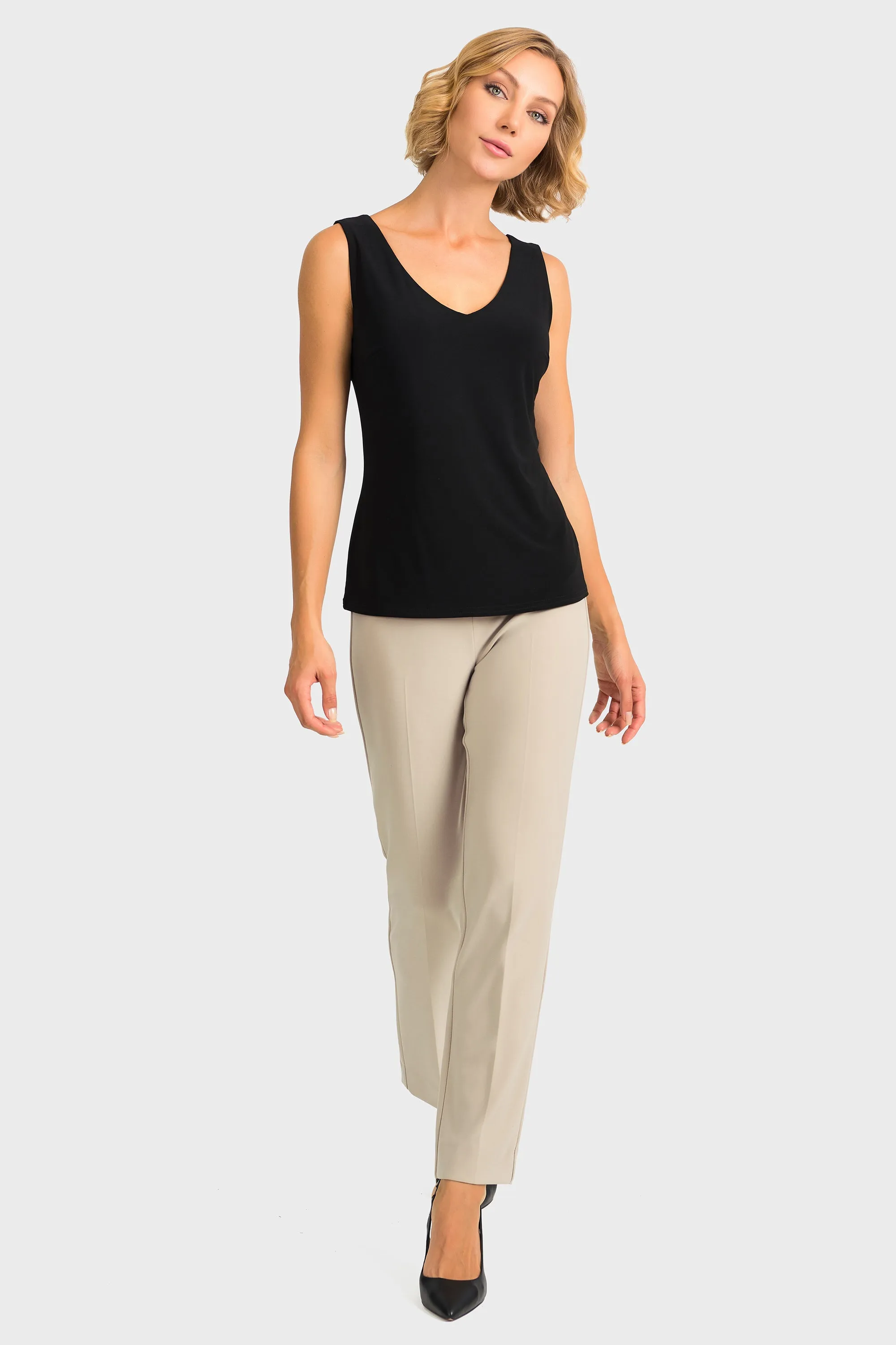 Joseph Ribkoff Classic Straight Pant with Slit In The Back