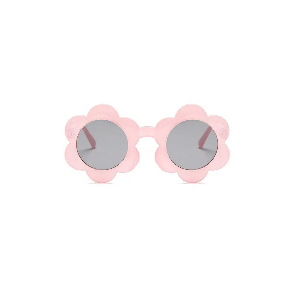 June Translucent Flower Sunglasses — Flamingo