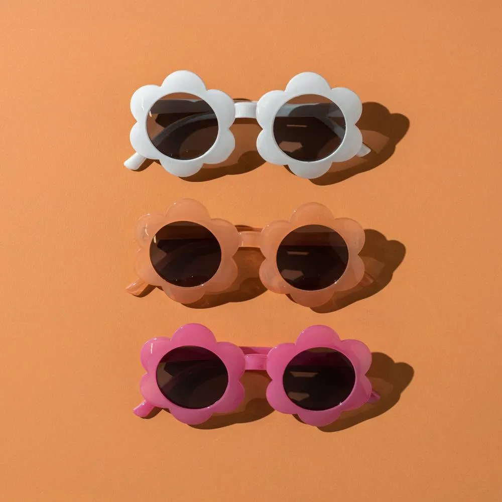 June Translucent Flower Sunglasses — Peach