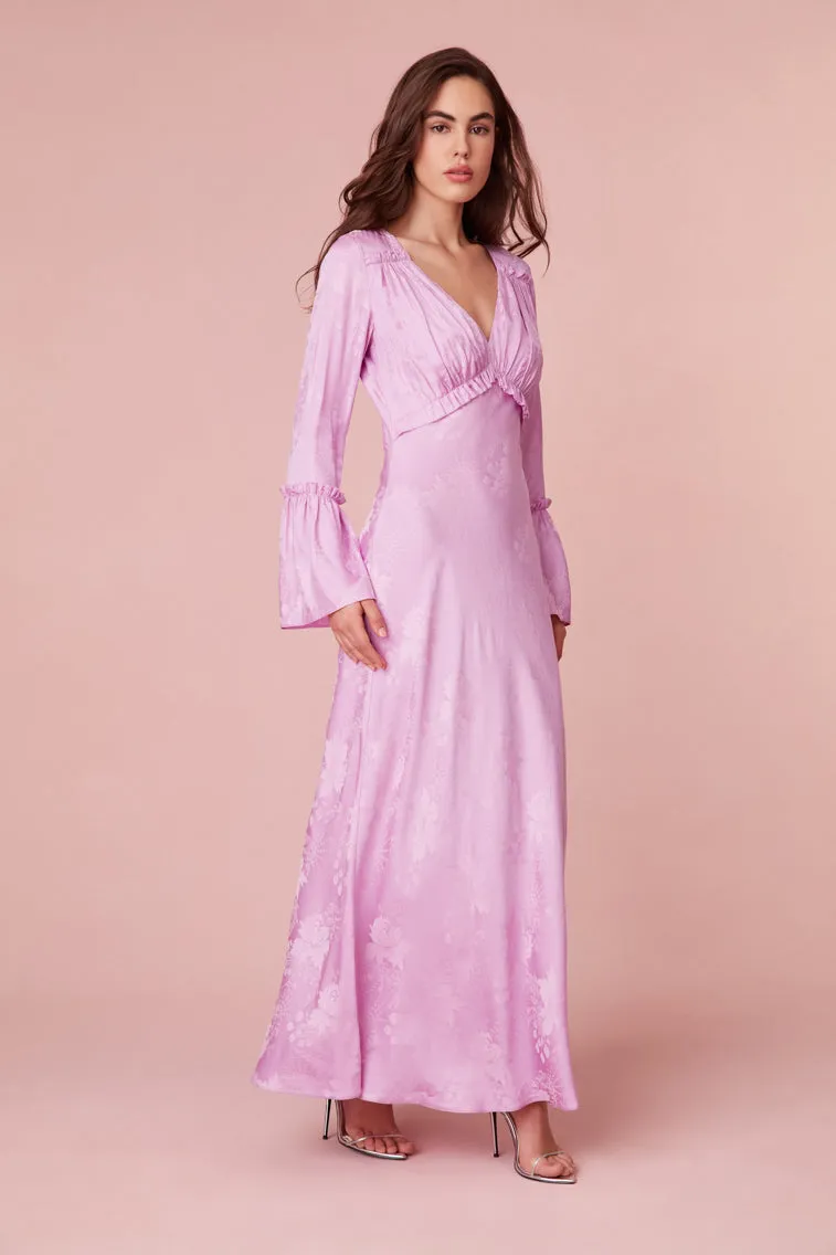 Kalona Silk Jacquard Maxi Dress