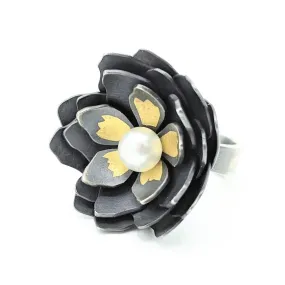 Layered Flower Ring No 4 "True Love"