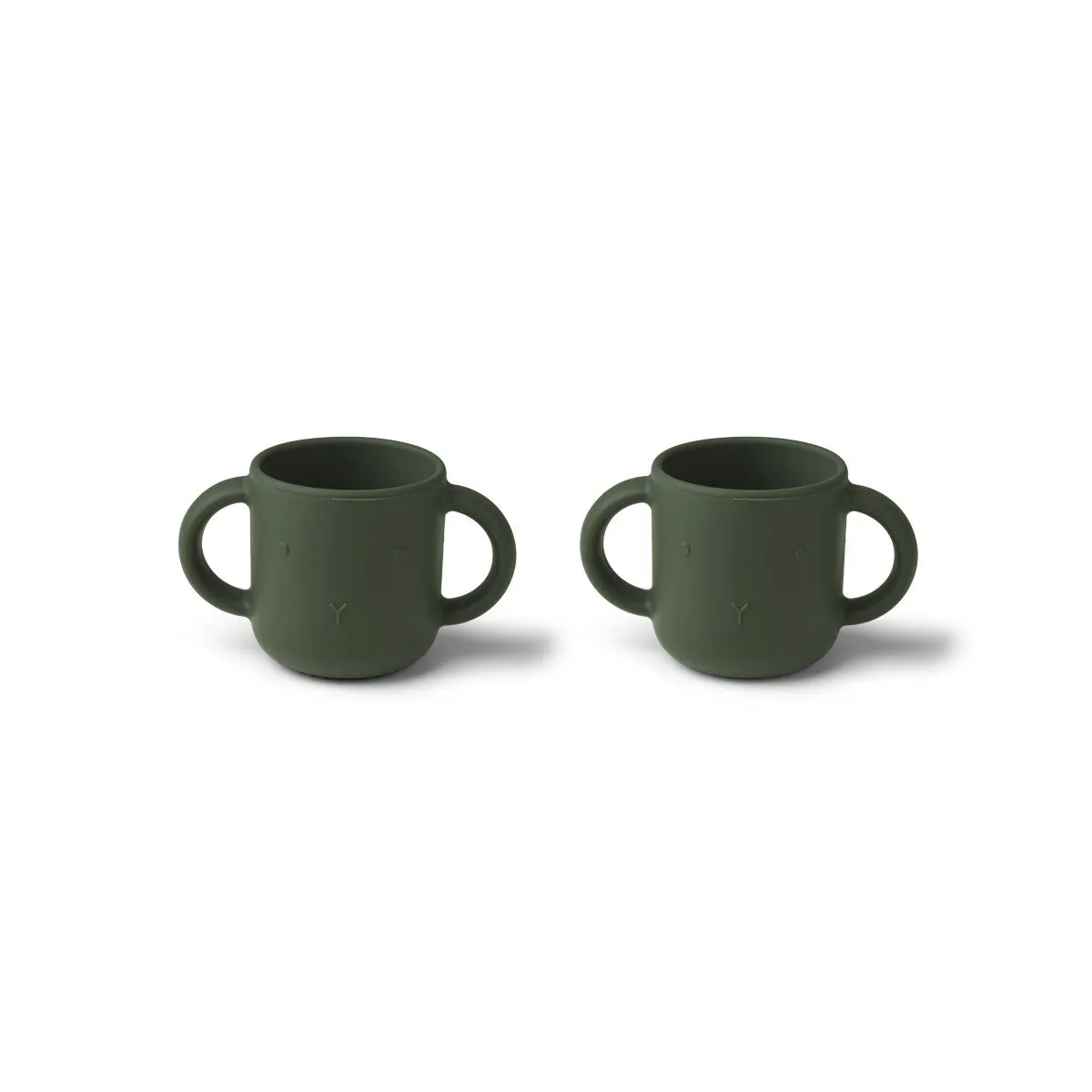 Liewood Gene Silicone Cup - 2 pack - Hunter Green Rabbit