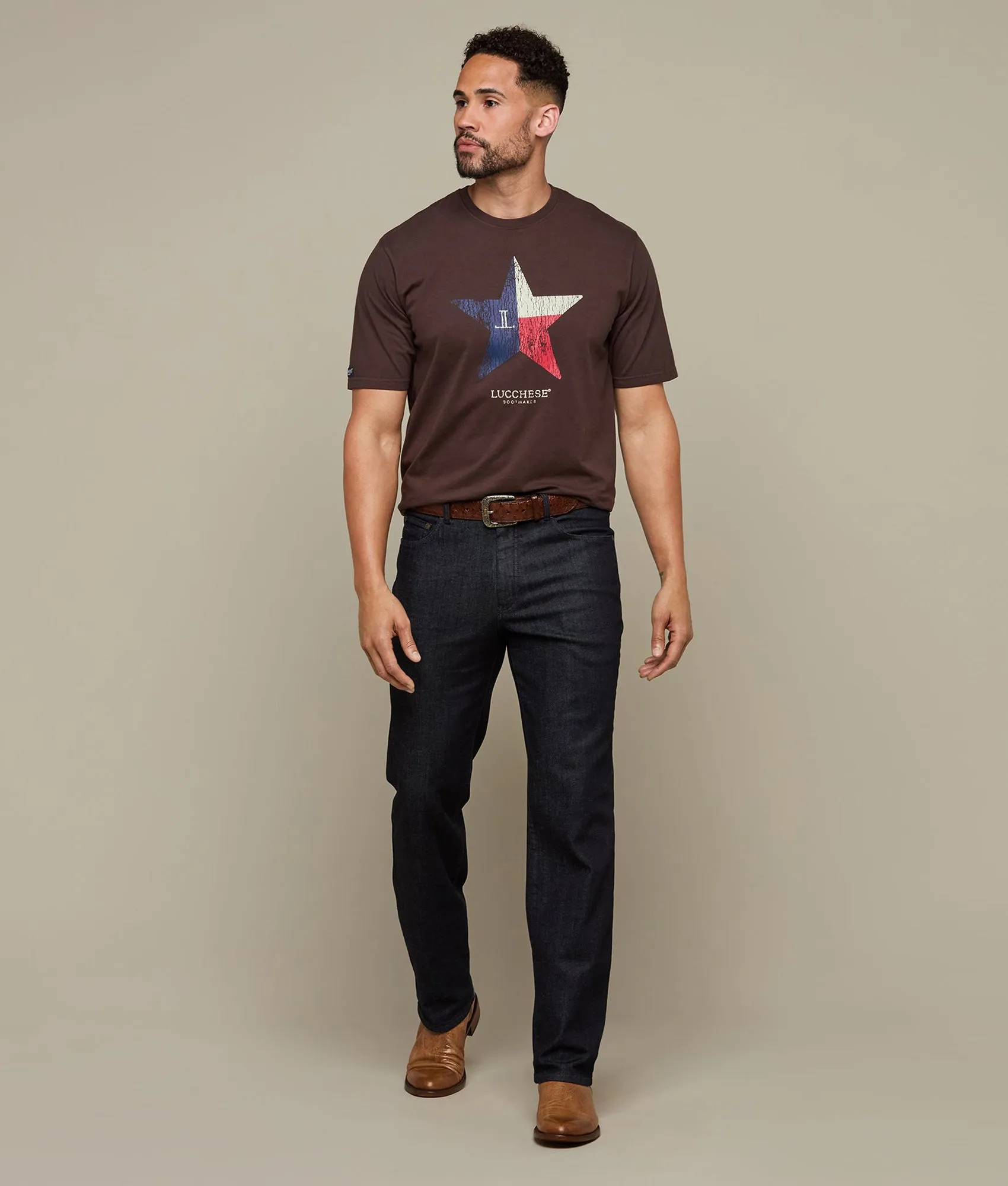 Lucchese Lone Star Tee :: Charcoal