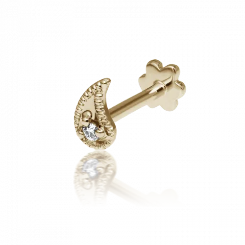 Maria Tash Diamond Paisley Threaded Stud