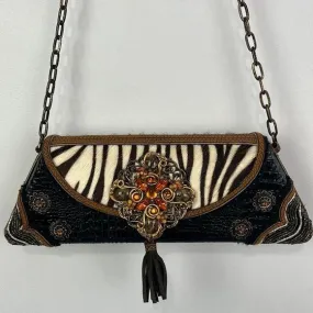 Mary Frances Animal Print Pony Beaded Bag