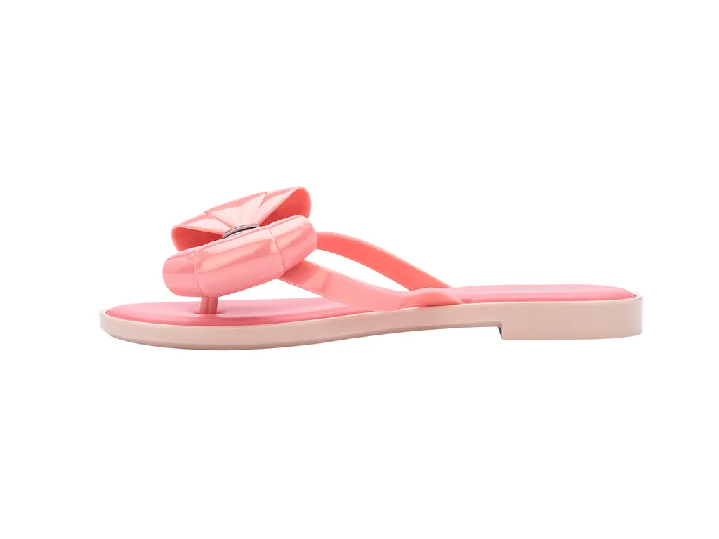 Melissa Pink Flip Flop SlIm AD With Bow