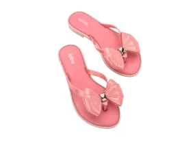 Melissa Pink Flip Flop SlIm AD With Bow