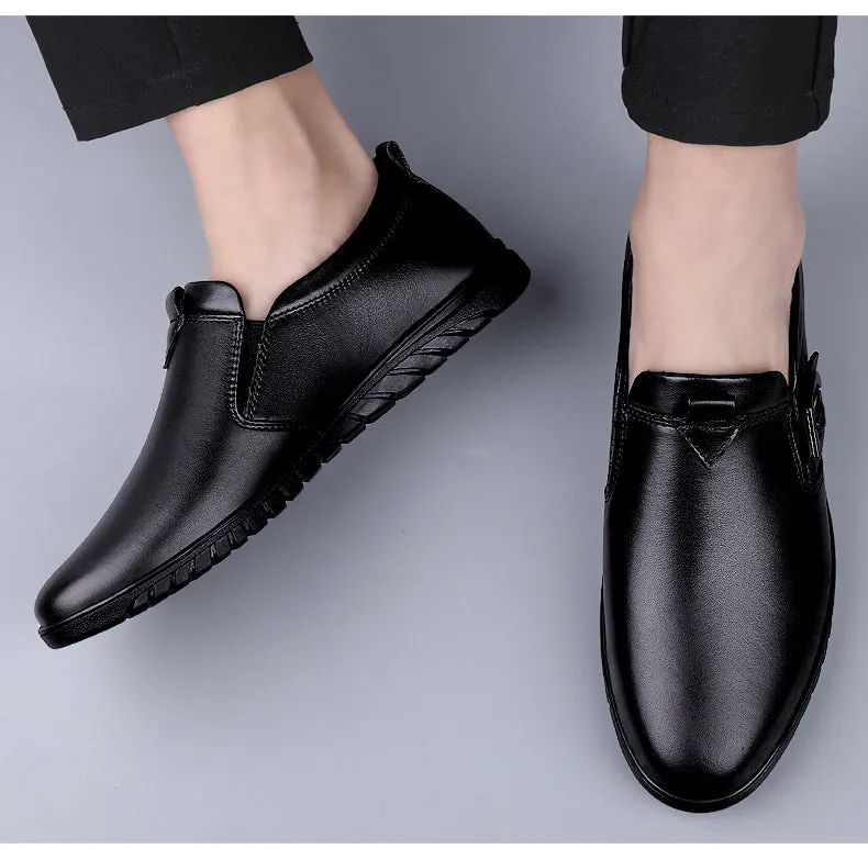 Men Driving Breathable Flats Casual Shoes Wedding Slip on loafers Leather Shoes | 23008