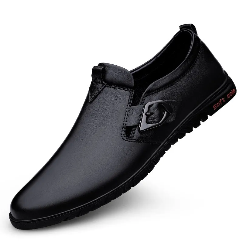 Men Driving Breathable Flats Casual Shoes Wedding Slip on loafers Leather Shoes | 23008